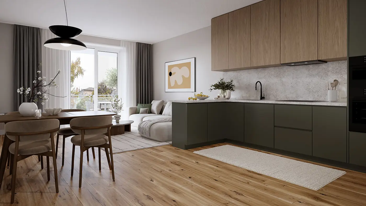 Living and kitchen (visualisation)