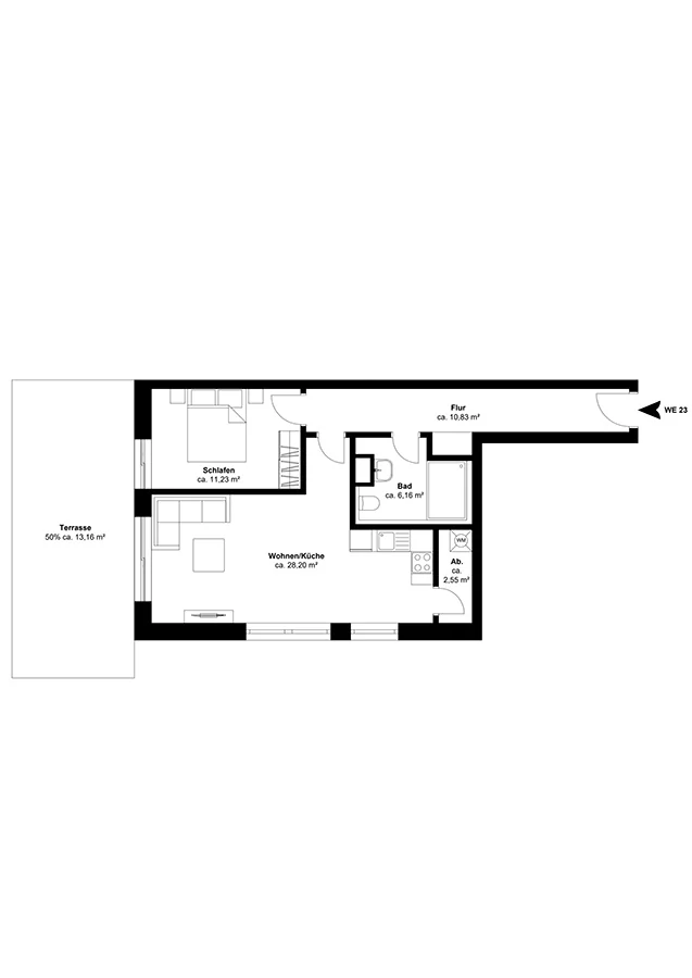 Floor plan, apartment 23