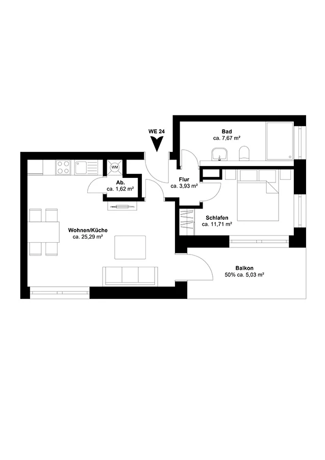Floor plan, apartment 24