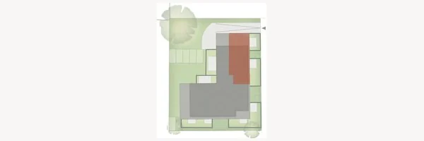 Position of apartment 22 in the building