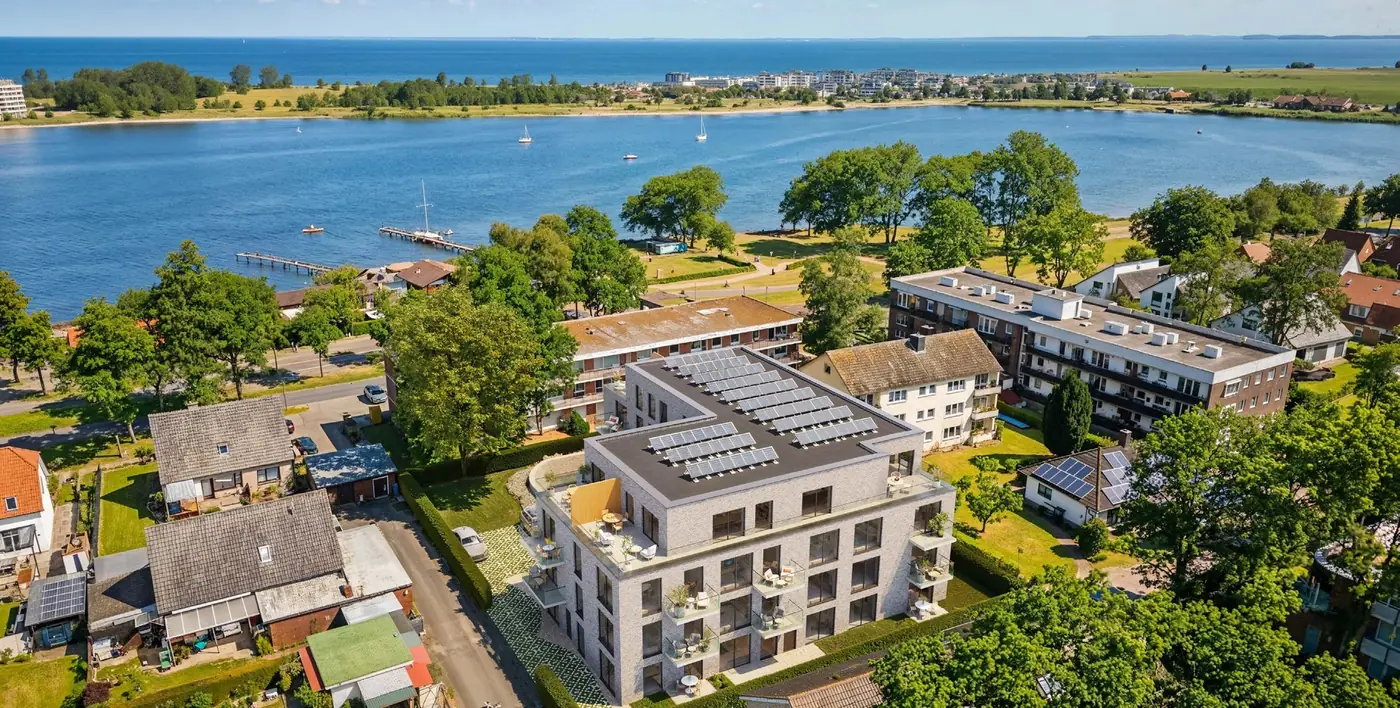 Aerial view: Küstenquartier in Heiligenhafen looking towards the Baltic Sea (visualisation)